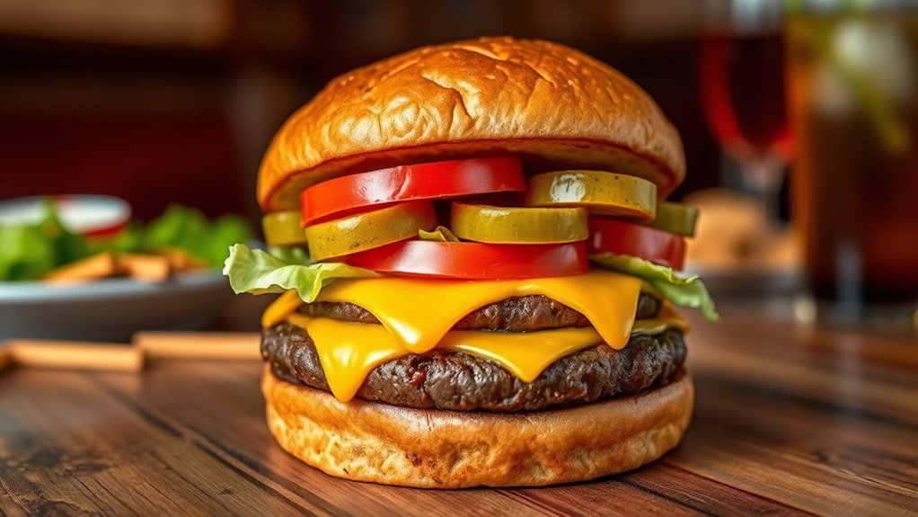 savory layered burger indulgence