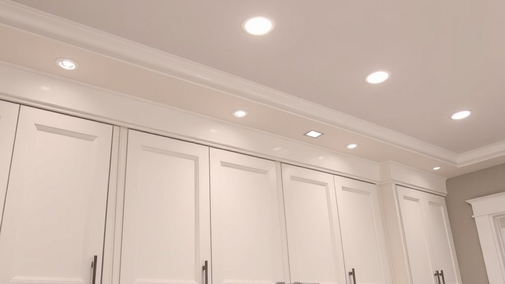 10 Creative Ways to Disguise Kitchen Soffits 4 seamless cabinet soffit integration