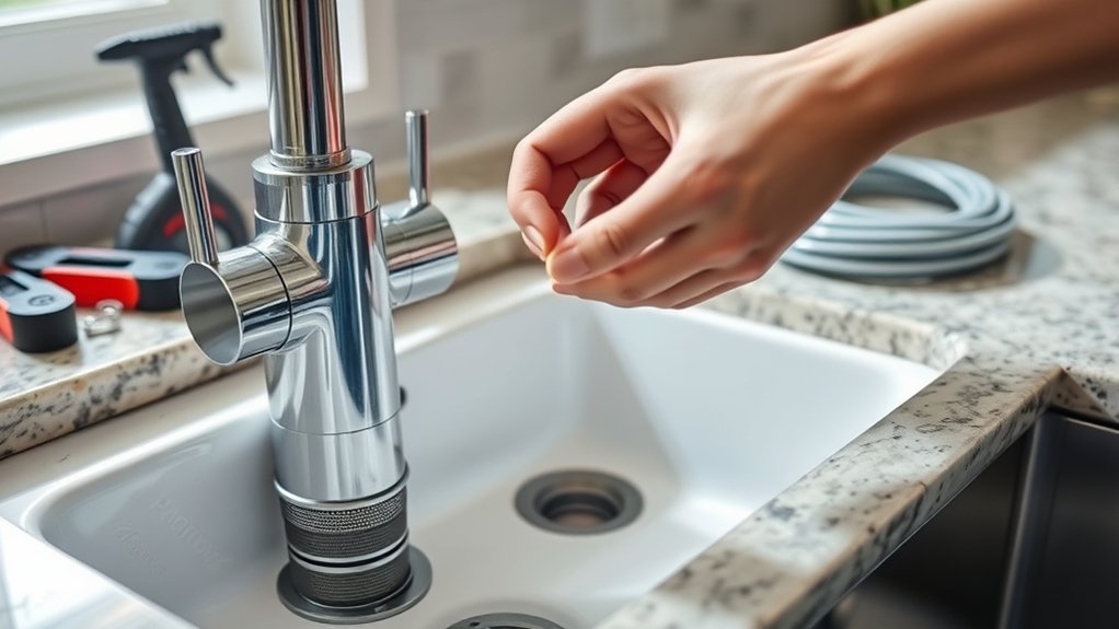 How to Install a Kitchen Faucet in 5 Easy Steps 7 secure and align faucet