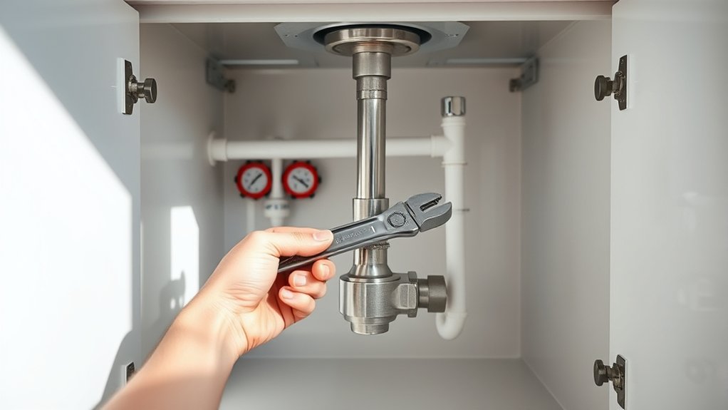 How to Tighten Kitchen Faucet in 5 Easy Steps 3 shut valves clear cabinet