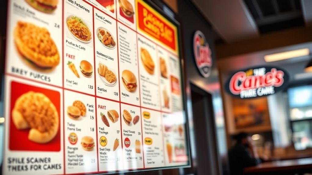 simple chicken focused menu