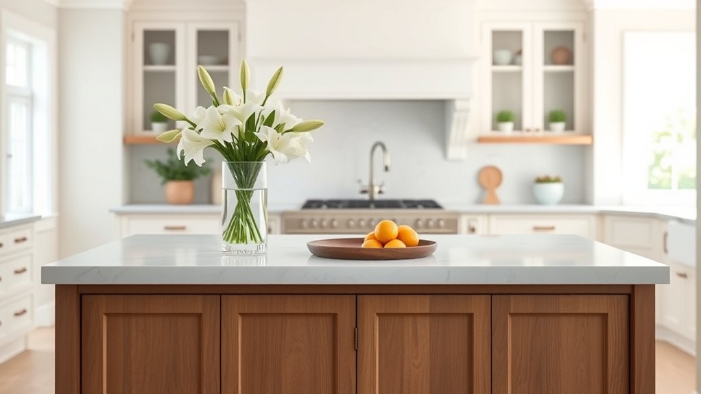 How to Decorate a Kitchen Island With 3 Simple Tips 2 simple natural kitchen centerpiece