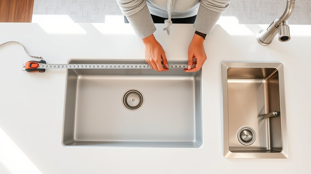 sink fit and measurement