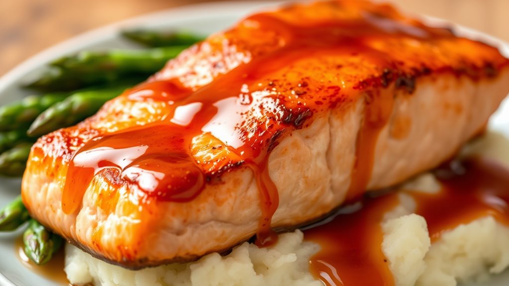 smoky bourbon salmon pairing