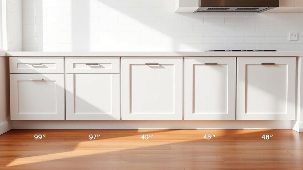 3 Standard Widths for Kitchen Cabinets 2 standard cabinet size options