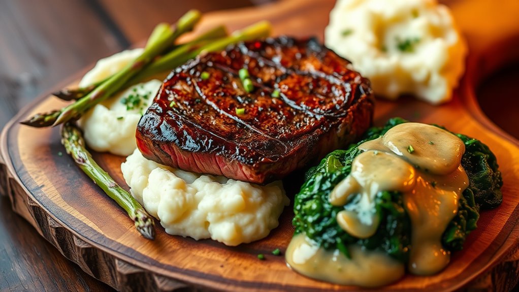 steak sides prices pairings