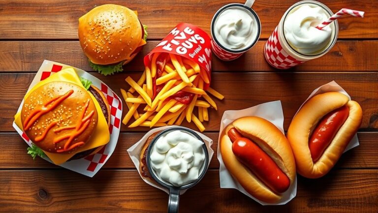 top five menu items