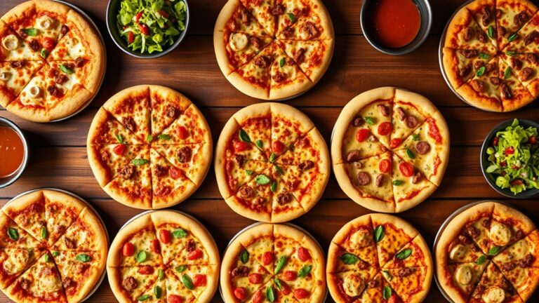 top round table pizza selections