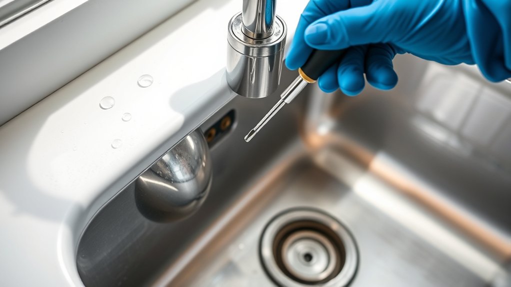Fix a Leaky Kitchen Faucet in 5 Easy Steps 6 turn off remove handle carefully