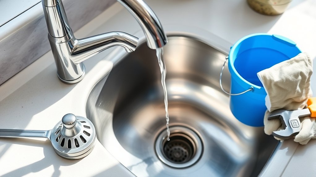 unclog kitchen sink easily