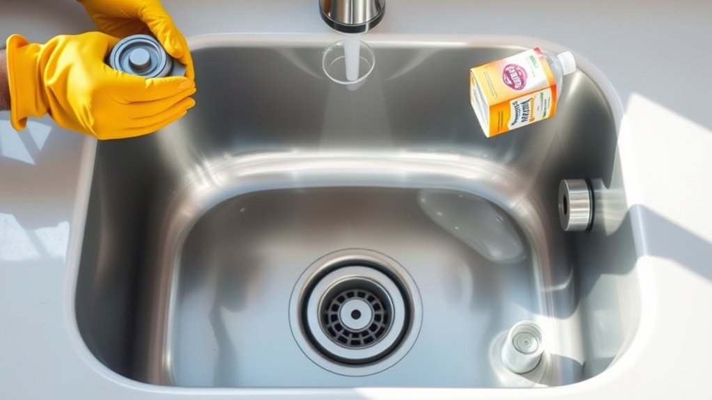 unclogging kitchen sink disposal