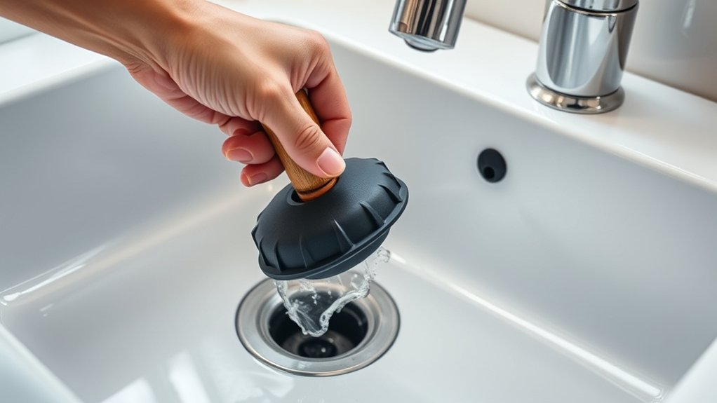How to Unclog a Kitchen Sink in 5 Easy Steps 6 use flat cup sink plunger